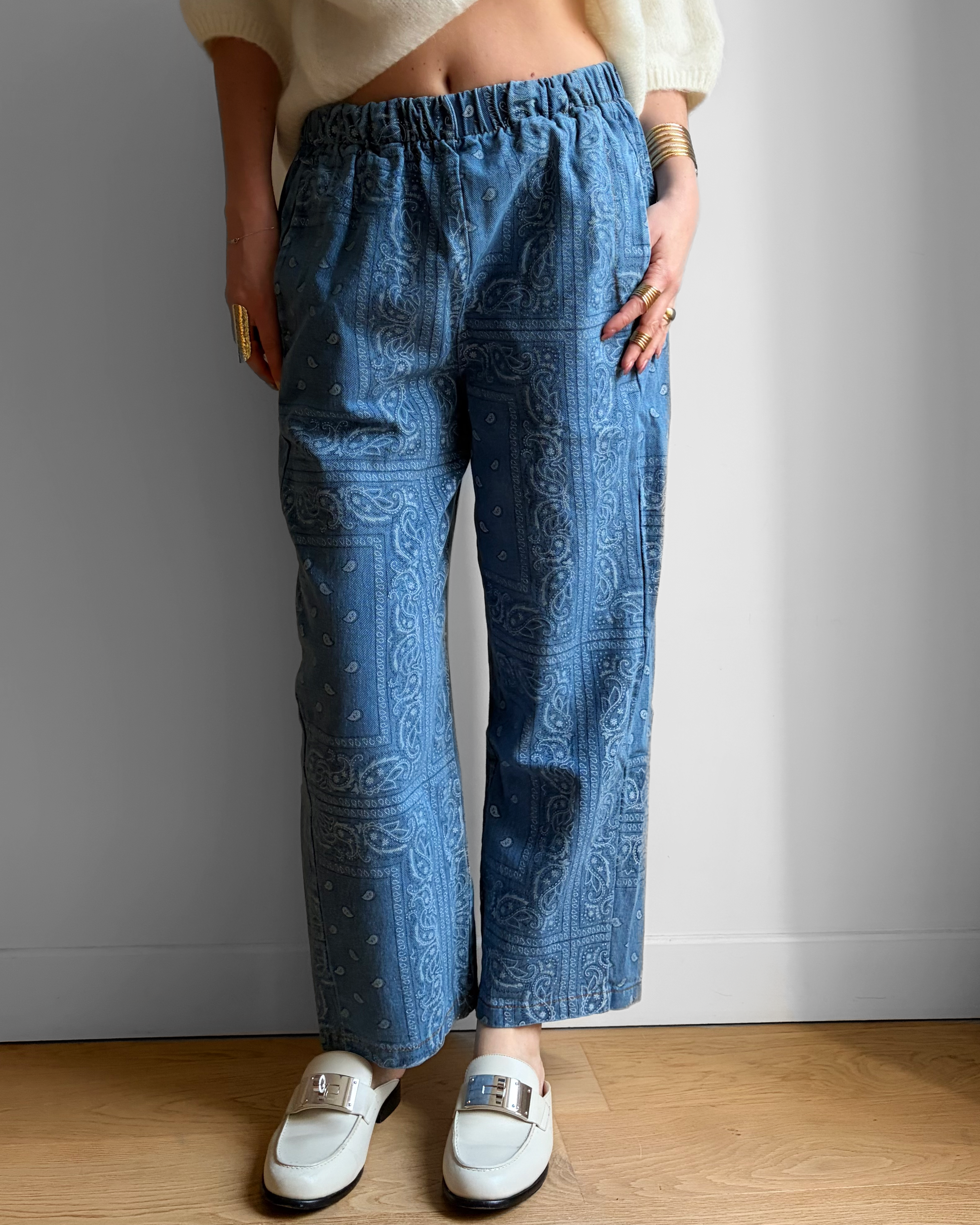 PANTALON JEAN BANDANA