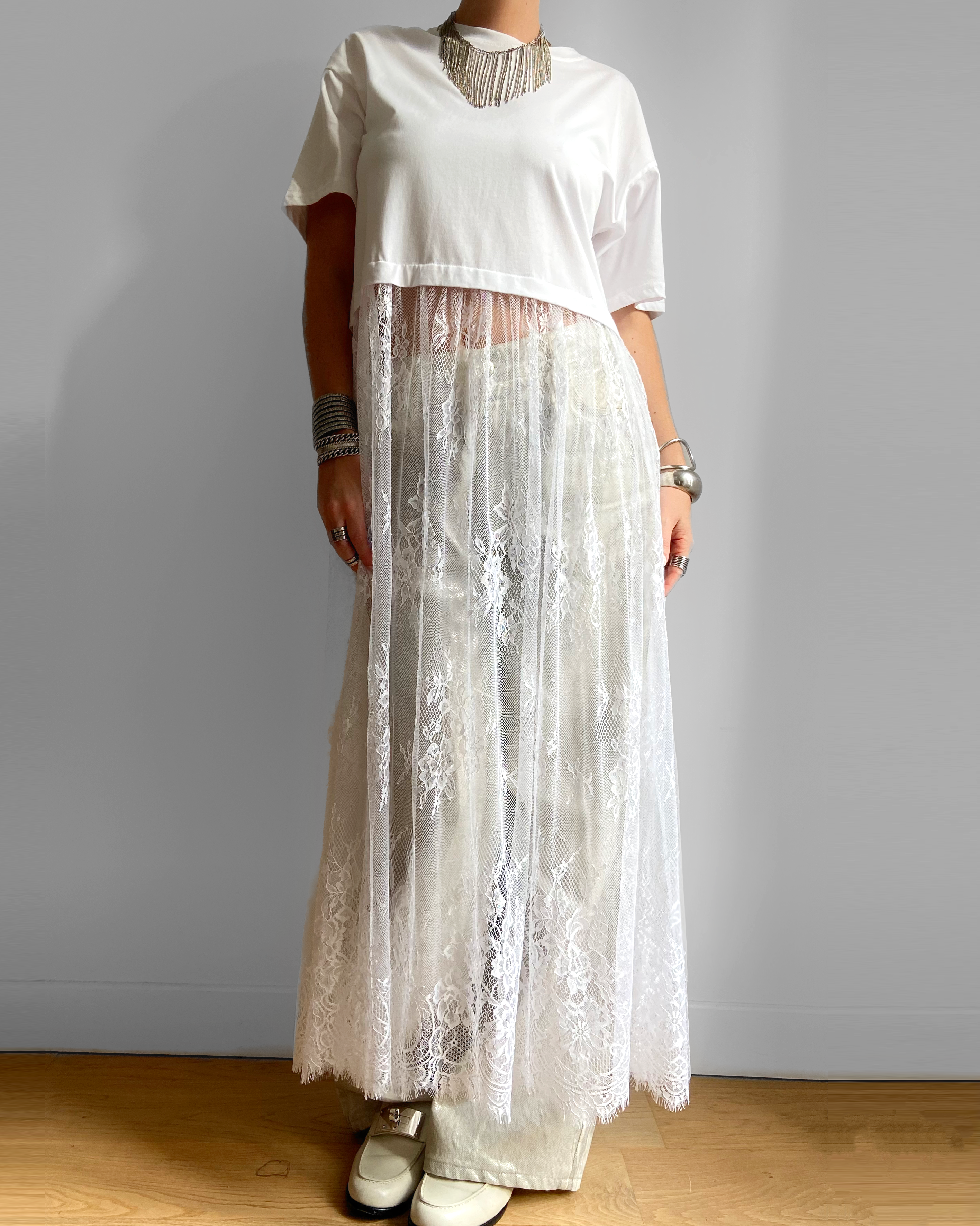 ROBE TEE SHIRT DENTELLE