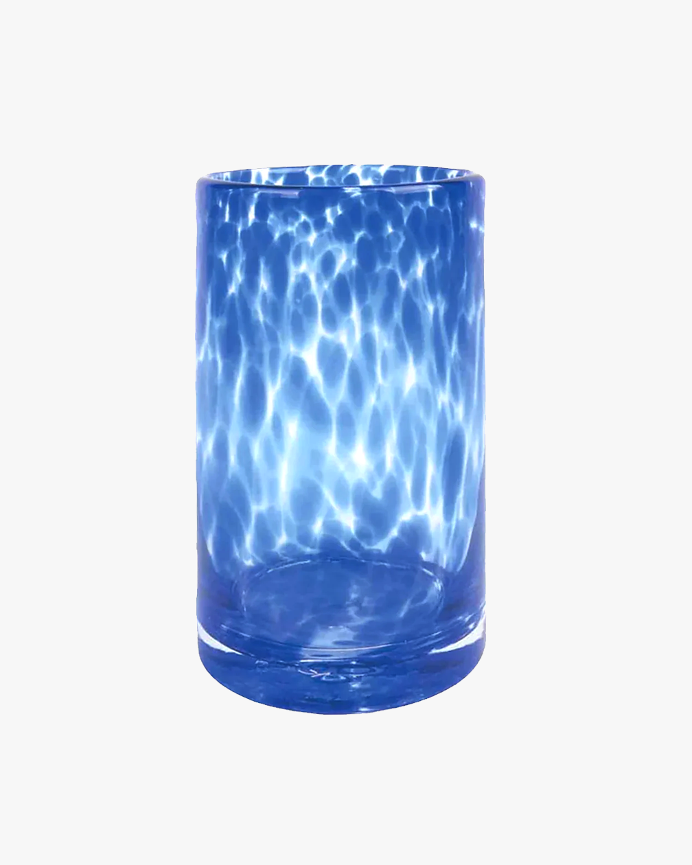 BLUE LEOPARD TUBE VASE