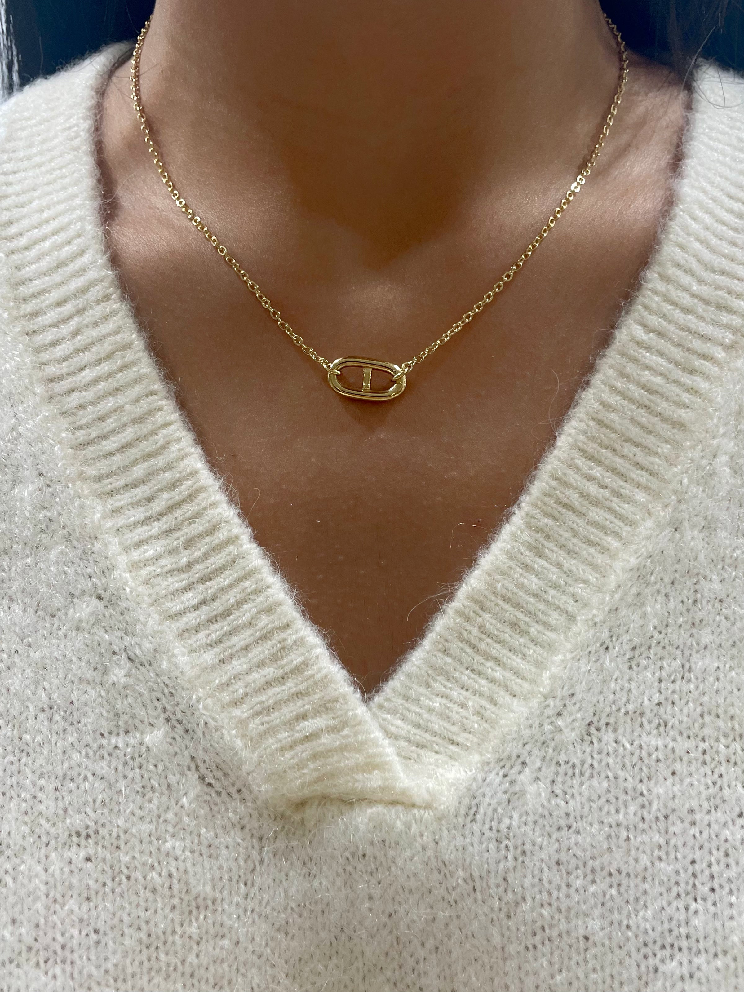 COLLIER CHAINE ENCHAINÉE