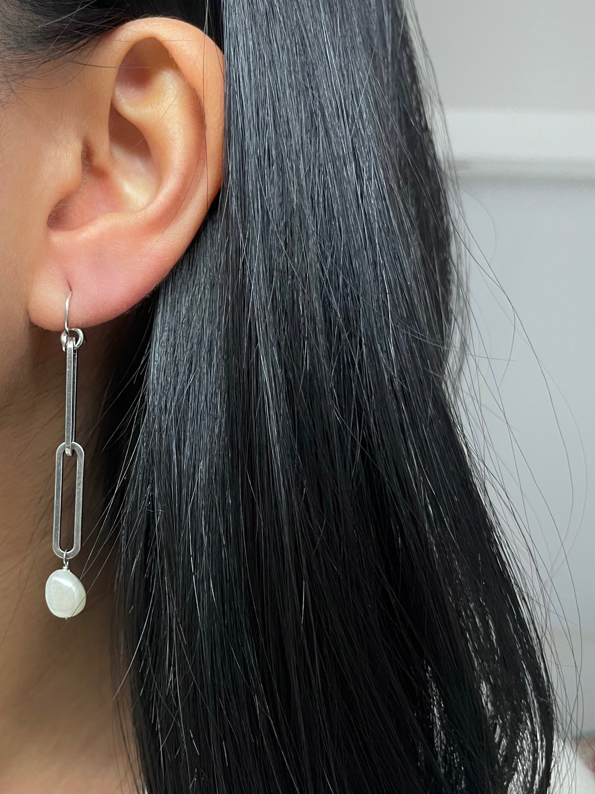 BOUCLES ETERNITY PERLE ARGENT