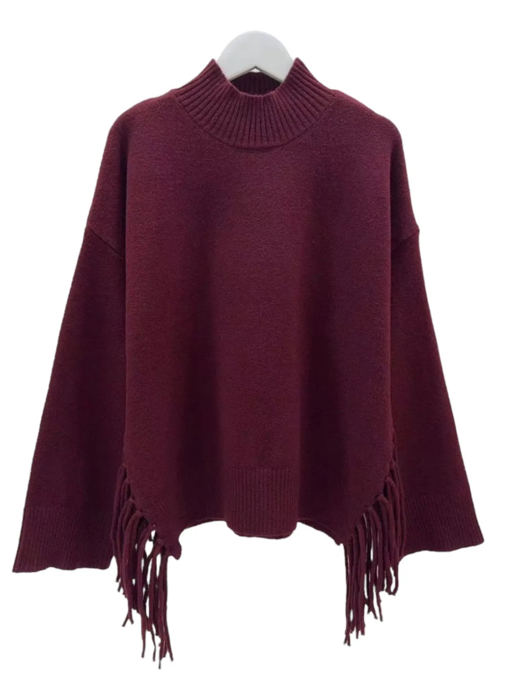 FRINGE TURTLENECK SWEATER