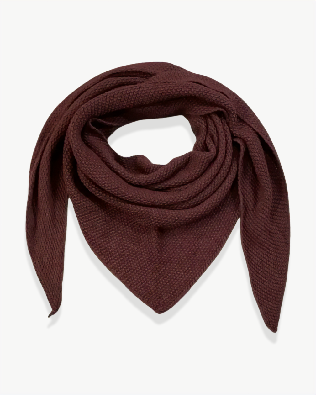KNITTED TRIANGLE SCARF