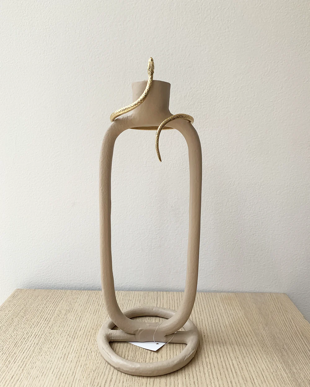UNIQUE METAL CANDLE HOLDER NUDE