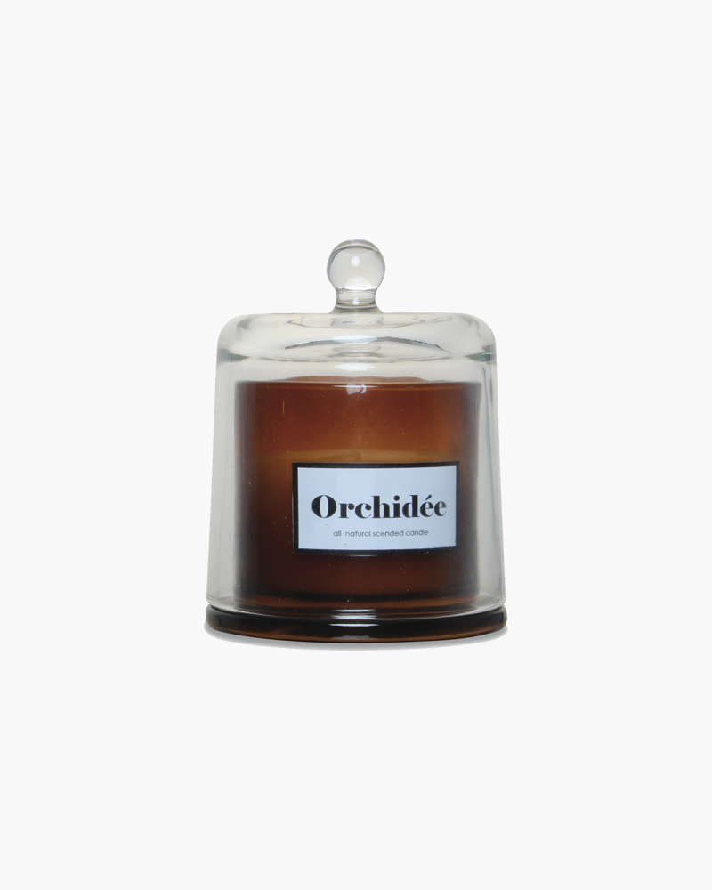 GM AMBER BELL CANDLE WHITE ORCHID