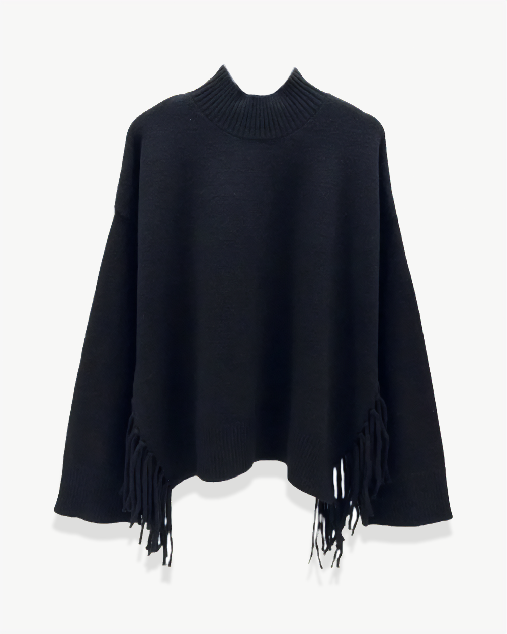 PULL COL ROULE FRANGE