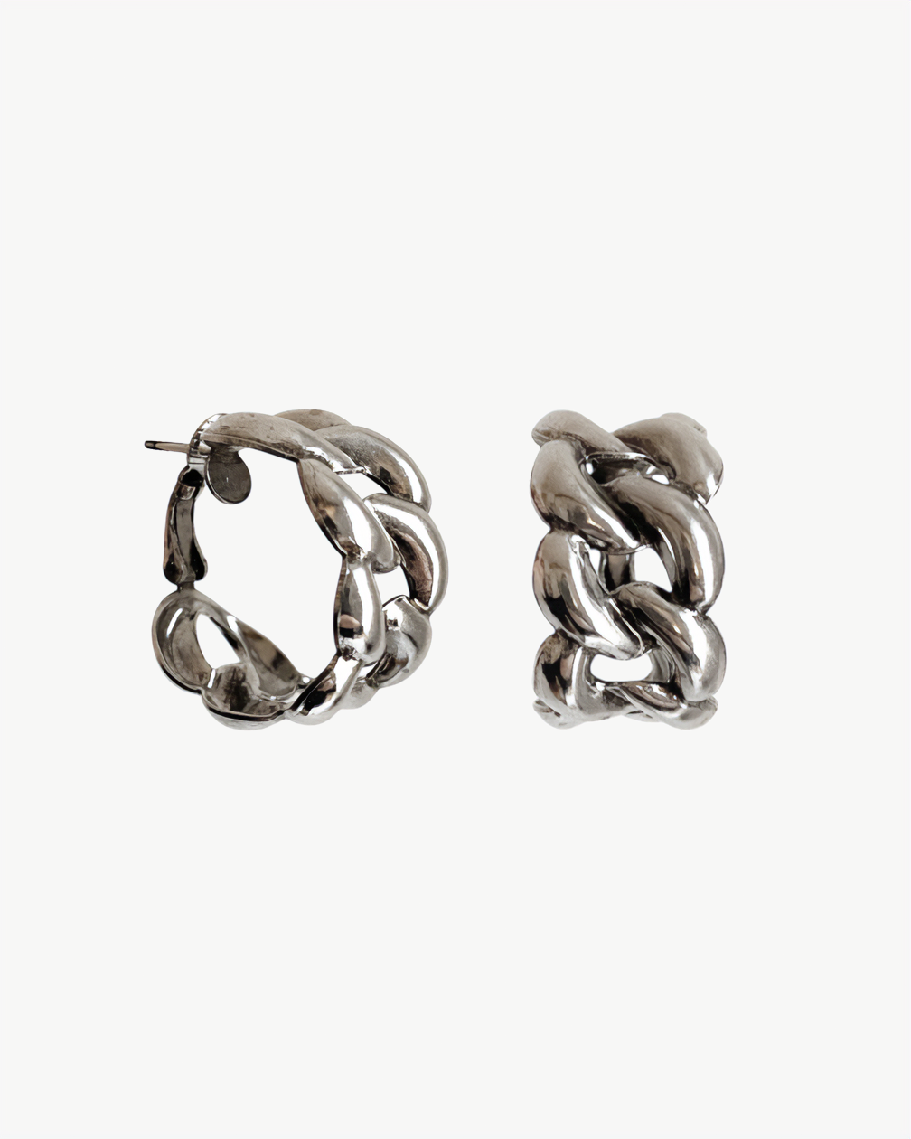 XL CURB HOOP EARRINGS