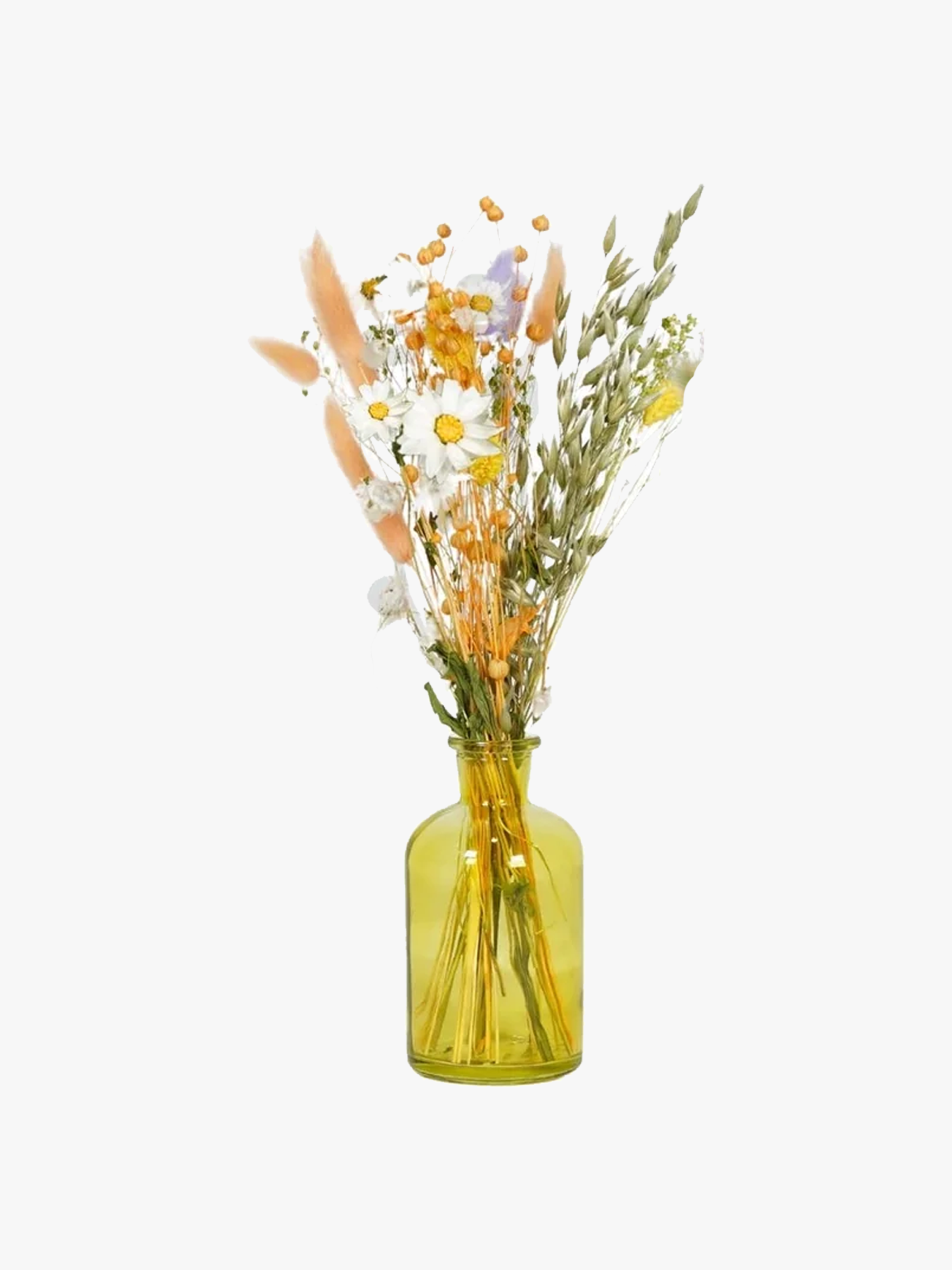 VASE WITH BOUQUET OF DRIED FLOWERS