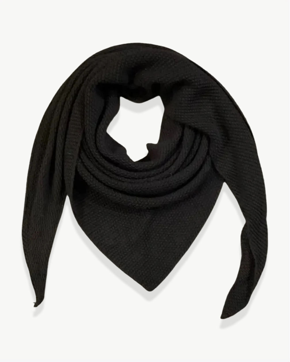 KNITTED TRIANGLE SCARF