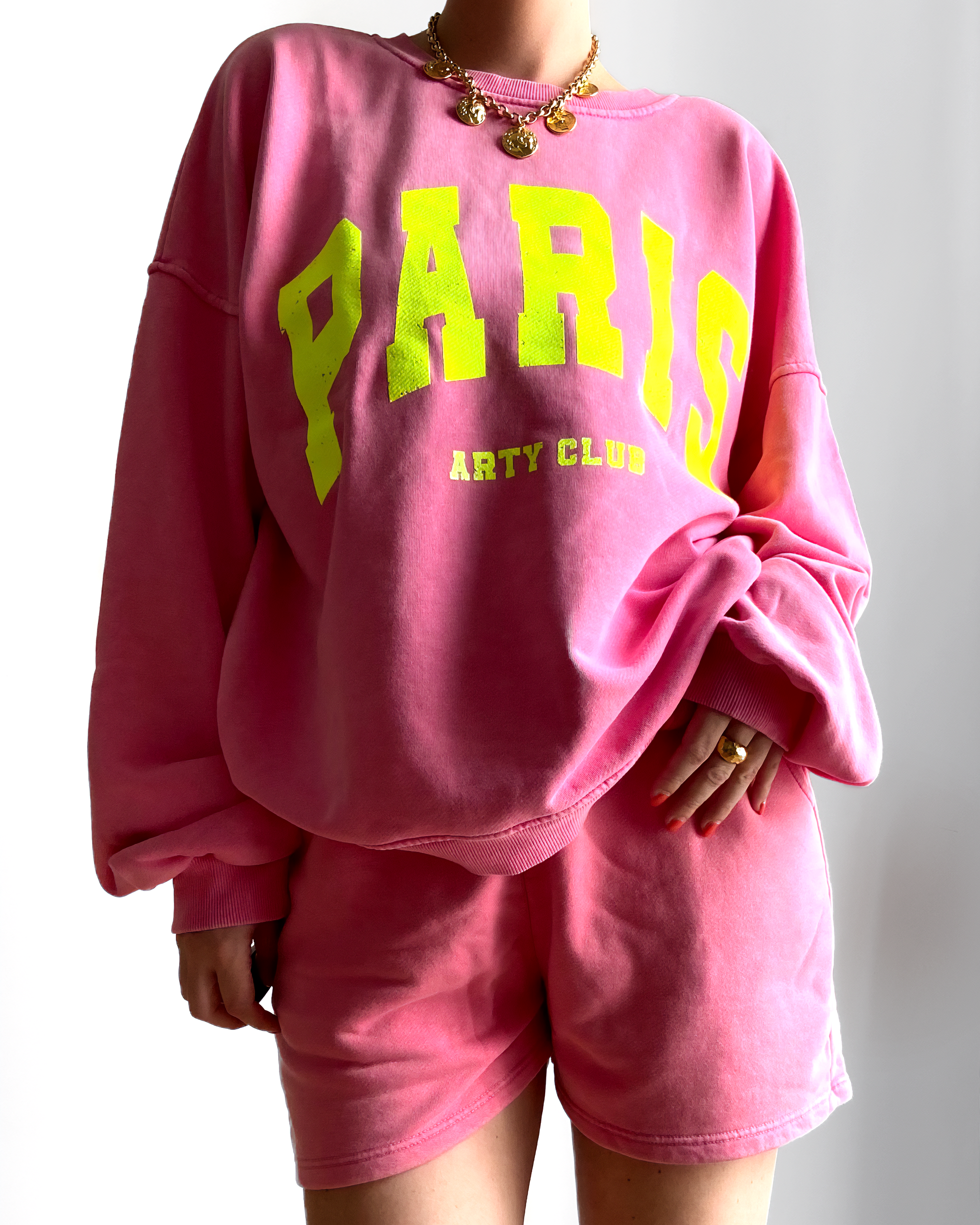 SWEAT SHIRT PARIS ROSE