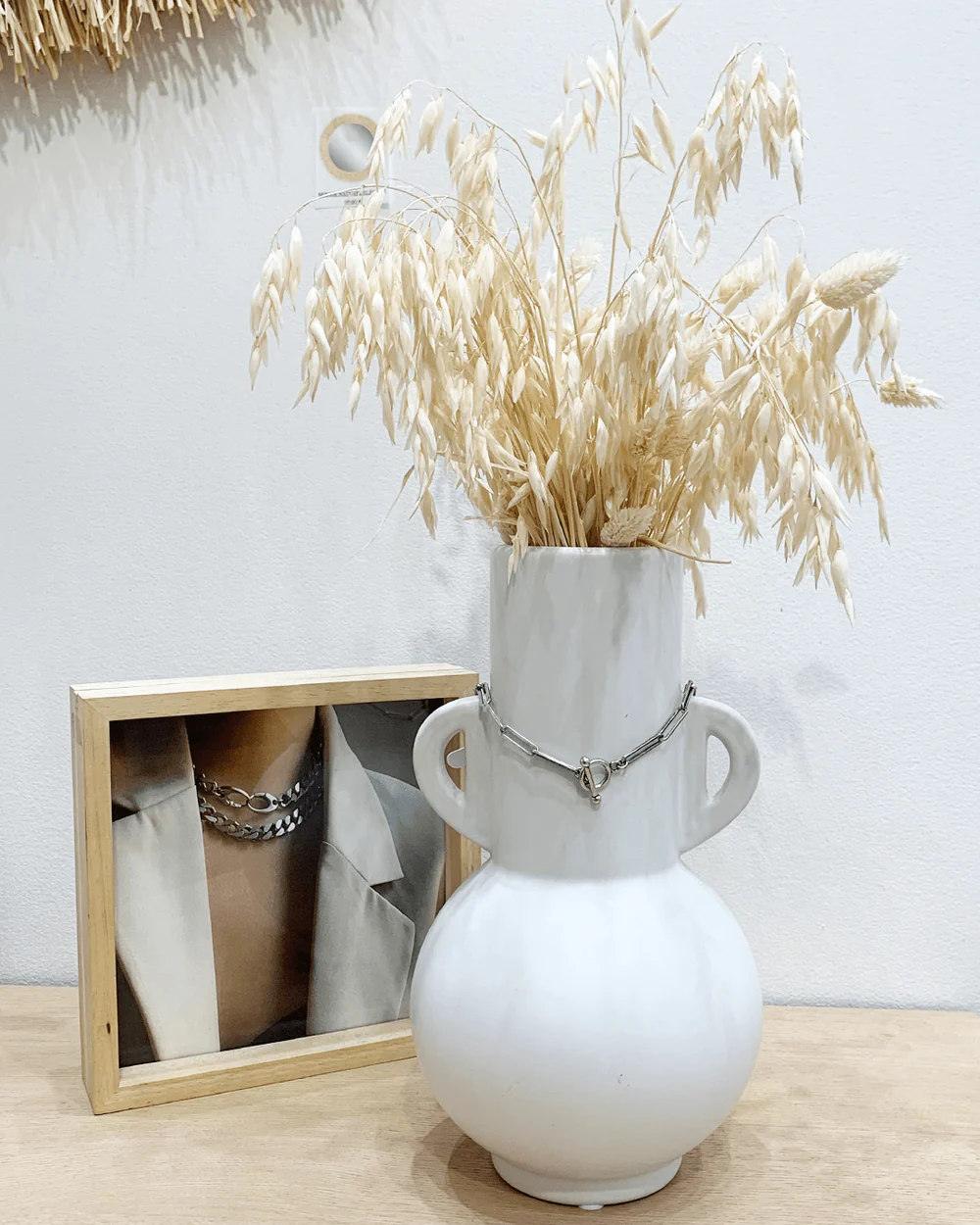 WHITE TITI VASE