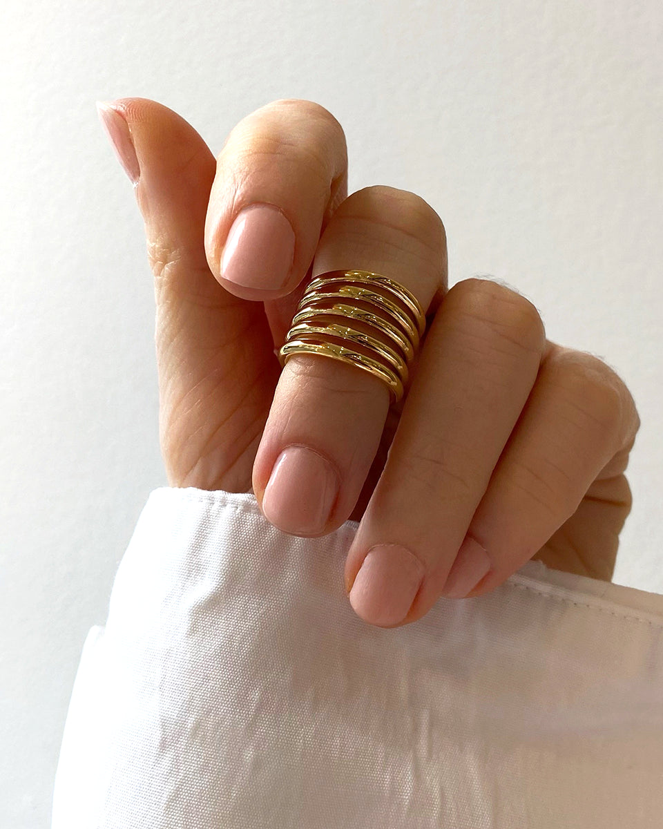 5 HOOPS MIDI RING