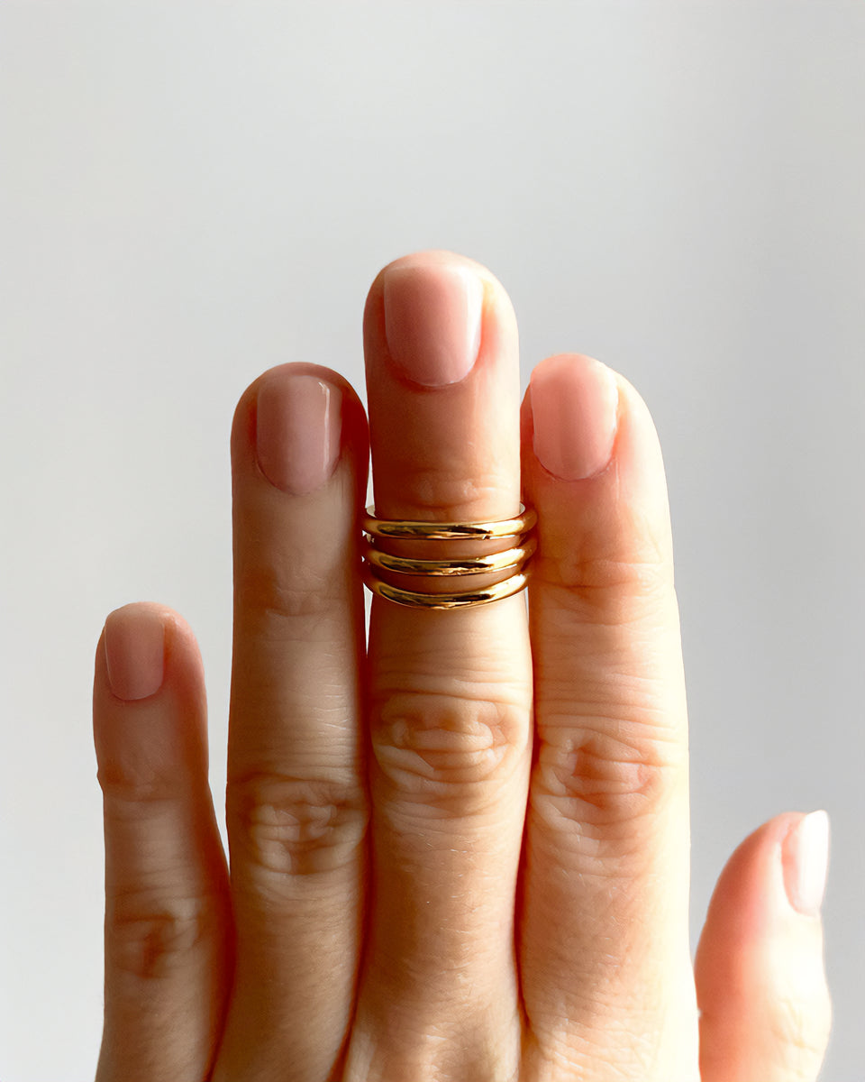 3 HOOPS MIDI RING