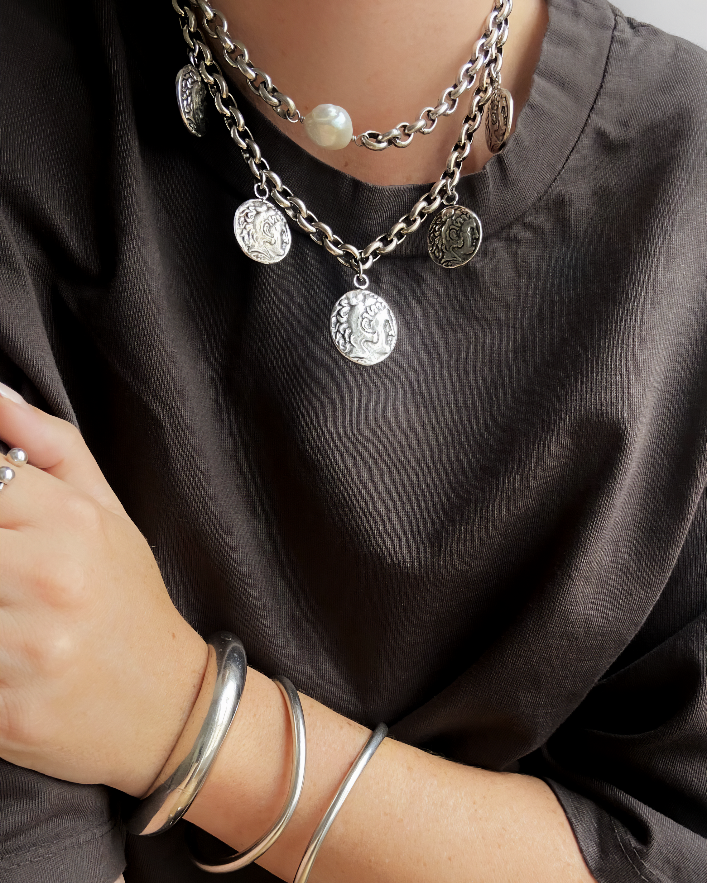COLLIER 5 MÉDAILLES