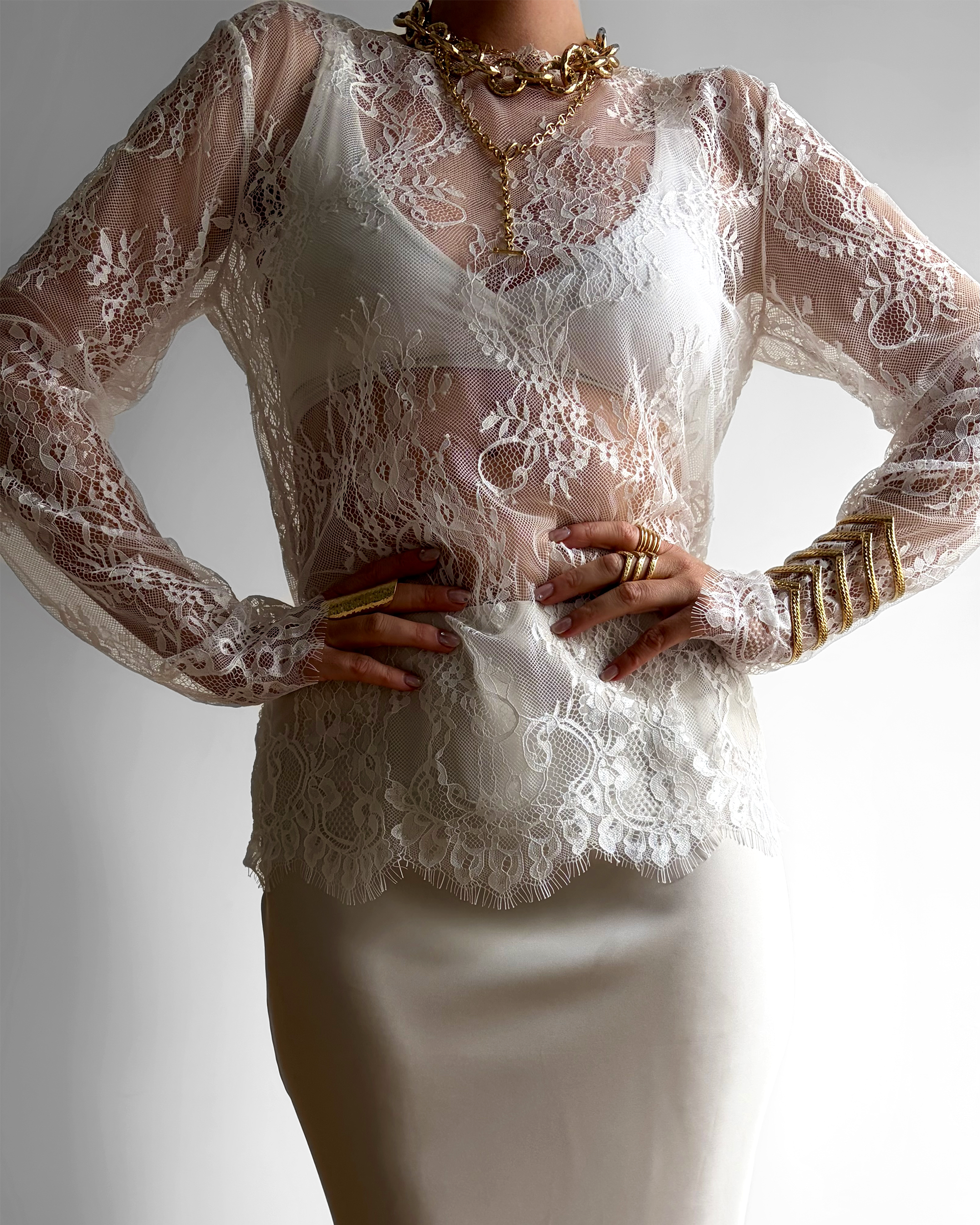 TOP RAS DU COU DENTELLE