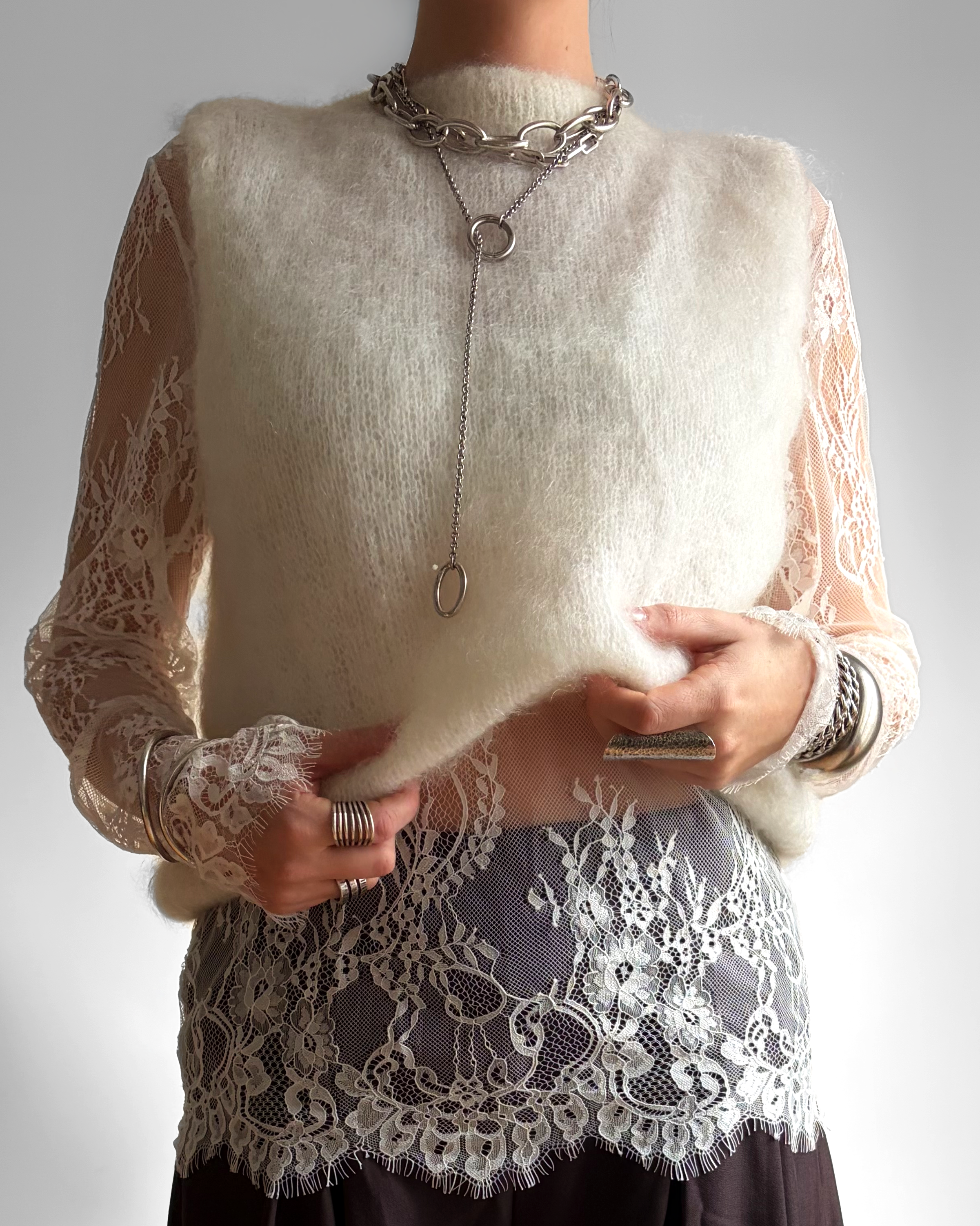 TOP RAS DU COU DENTELLE