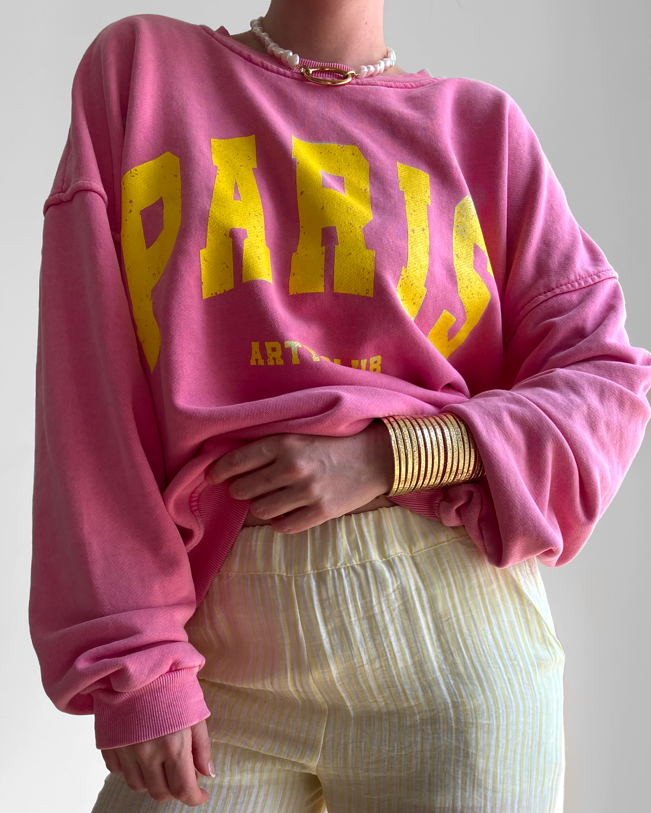 SWEAT SHIRT PARIS ROSE