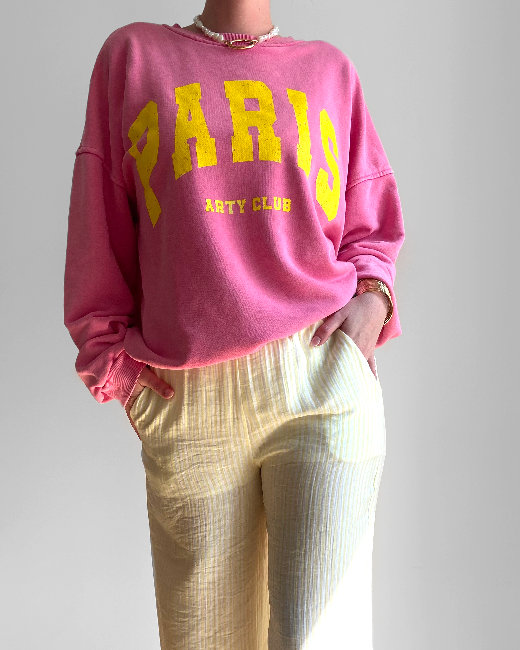 SWEAT SHIRT PARIS ROSE