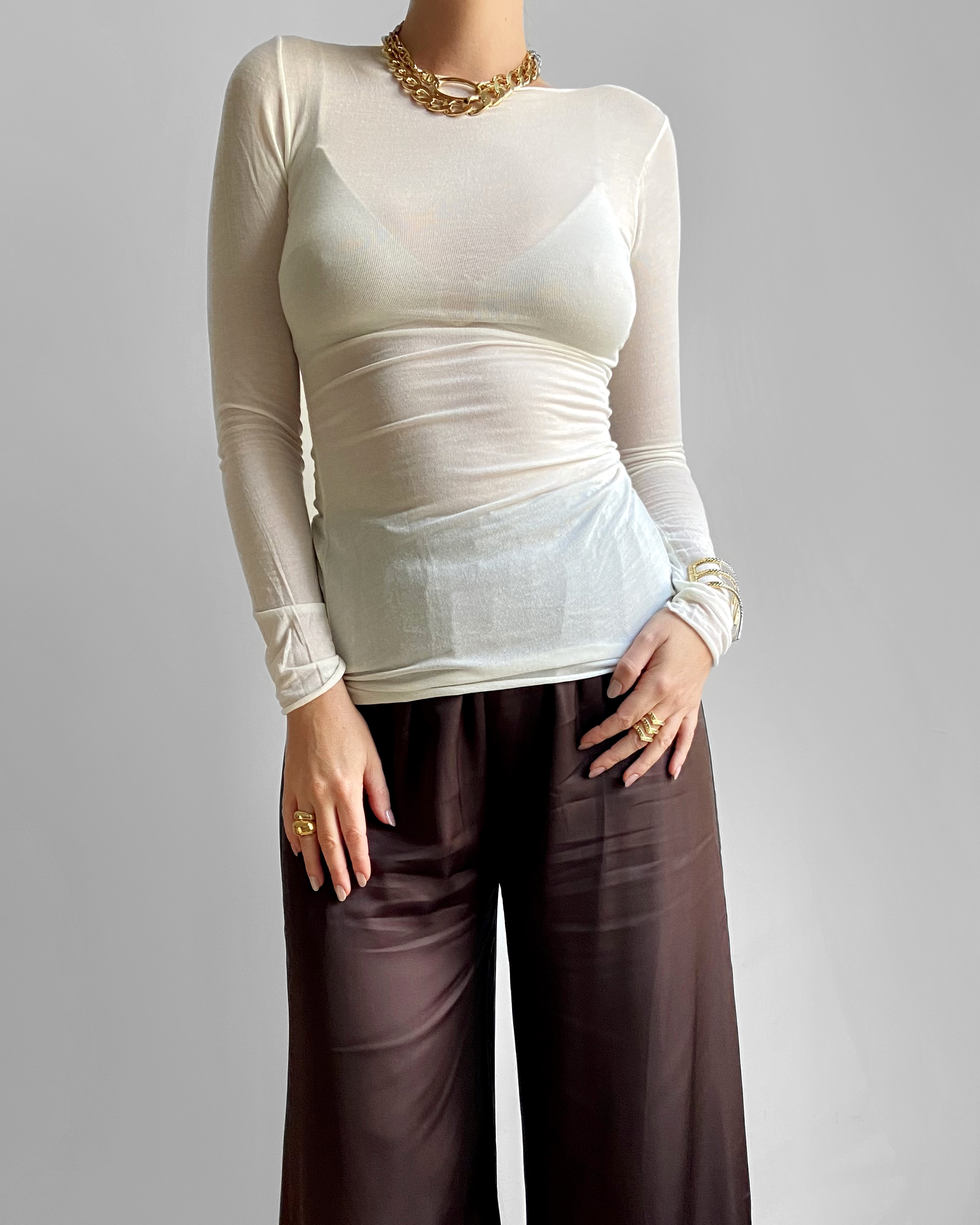 SECOND SKIN ROUND NECK TOP