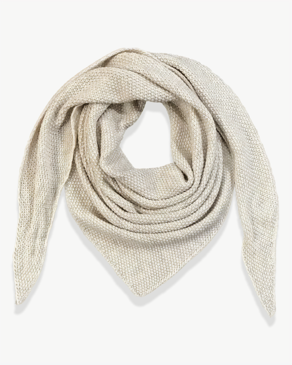KNITTED TRIANGLE SCARF