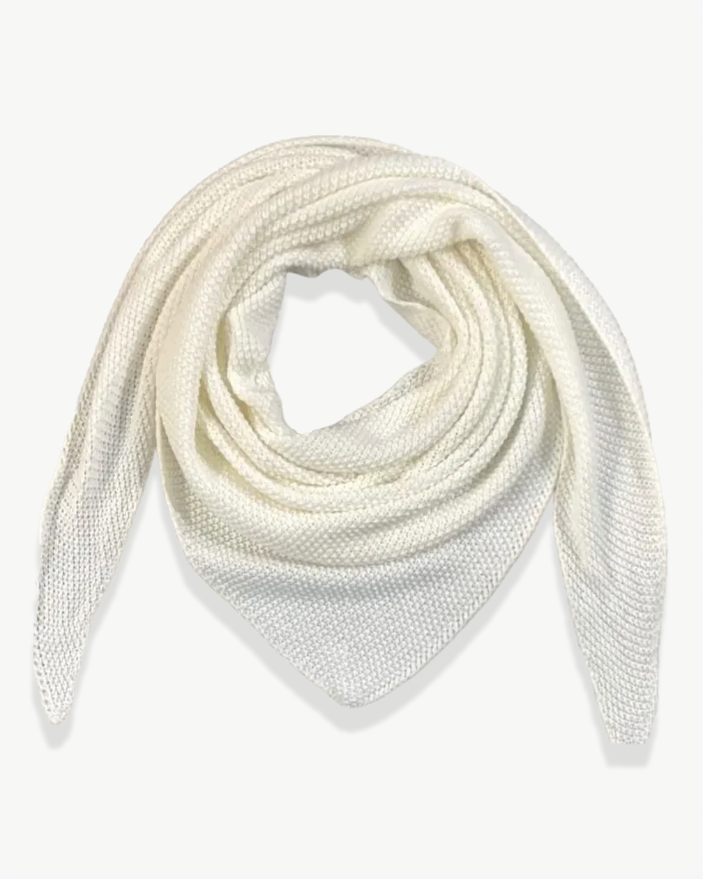 KNITTED TRIANGLE SCARF