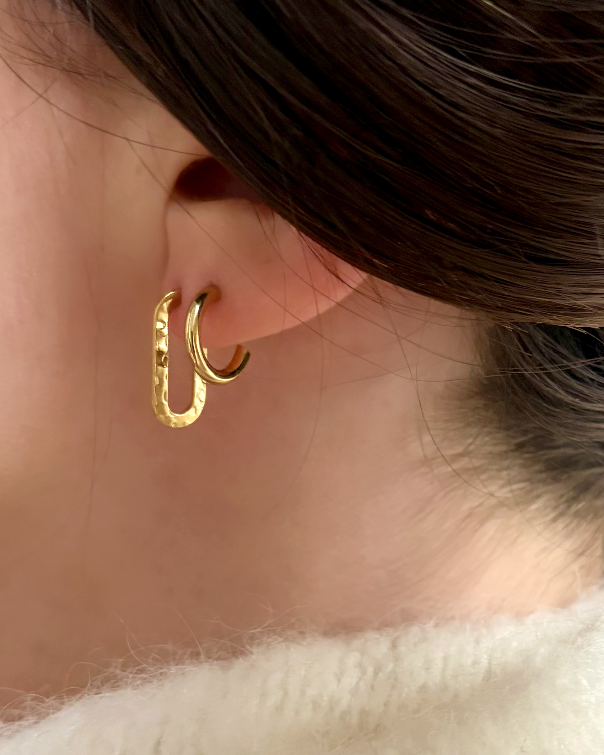 MINI ODYSSEE HAMMERED CREOLES