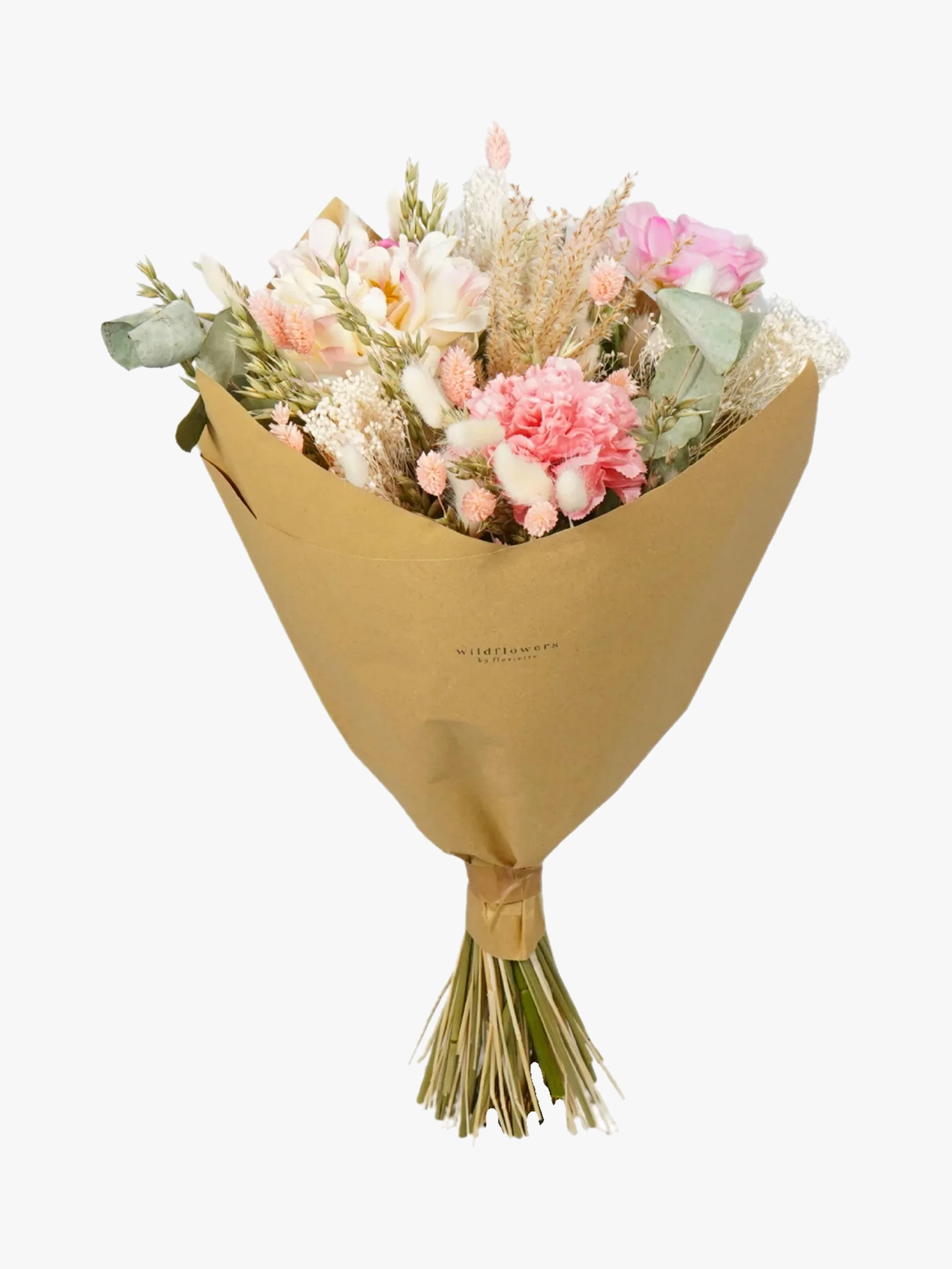 BOUQUET DE FLEURS SECHEES ET SOIE PEONY LOVE