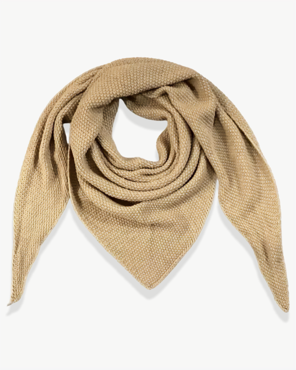KNITTED TRIANGLE SCARF