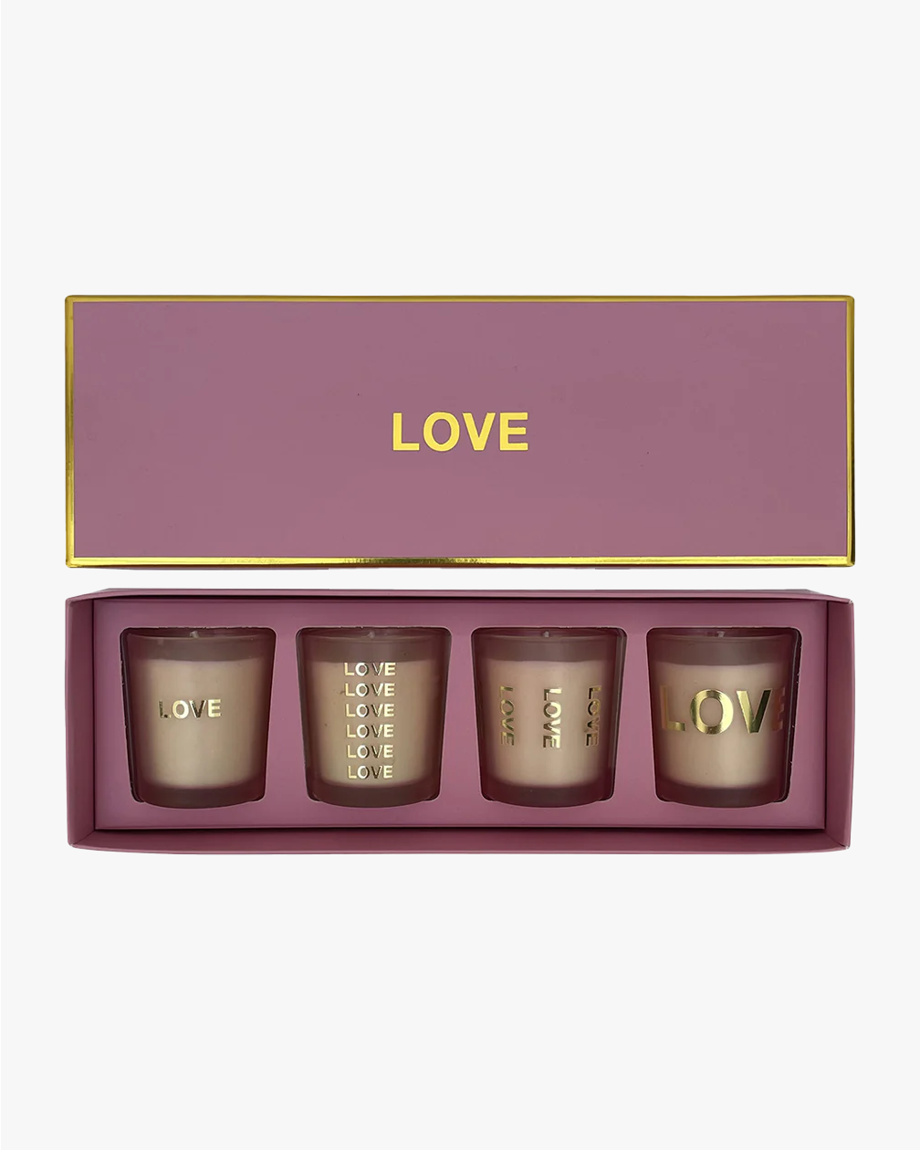 COFFRET DE 4 BOUGIES LOVE