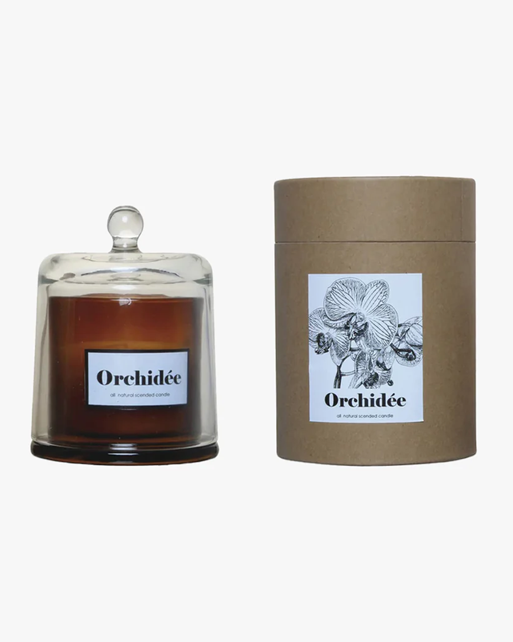BOUGIE CLOCHE AMBRE GM ORCHIDEE BLANCHE