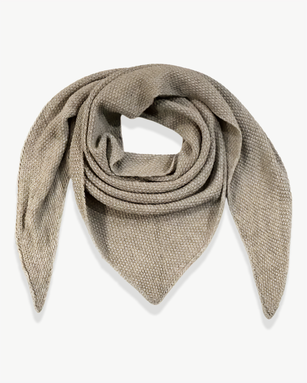 KNITTED TRIANGLE SCARF